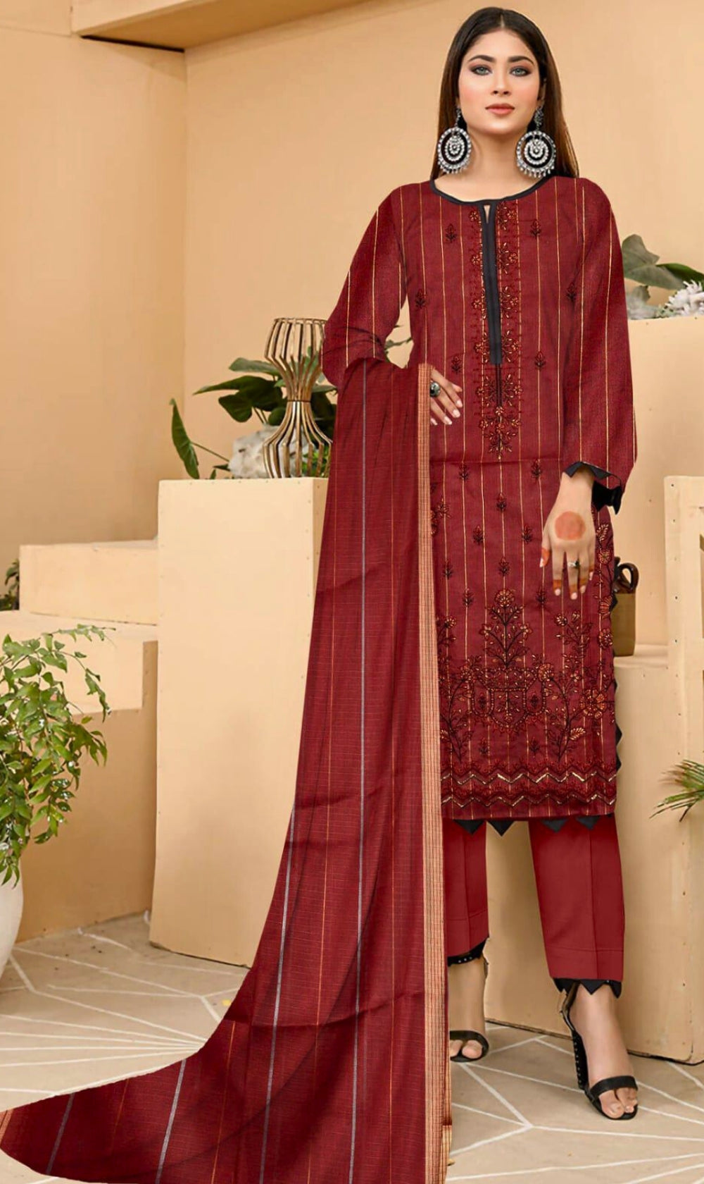 Nafasat Collection 3 Pc Unstitched 6 Colors | Maryam Collection