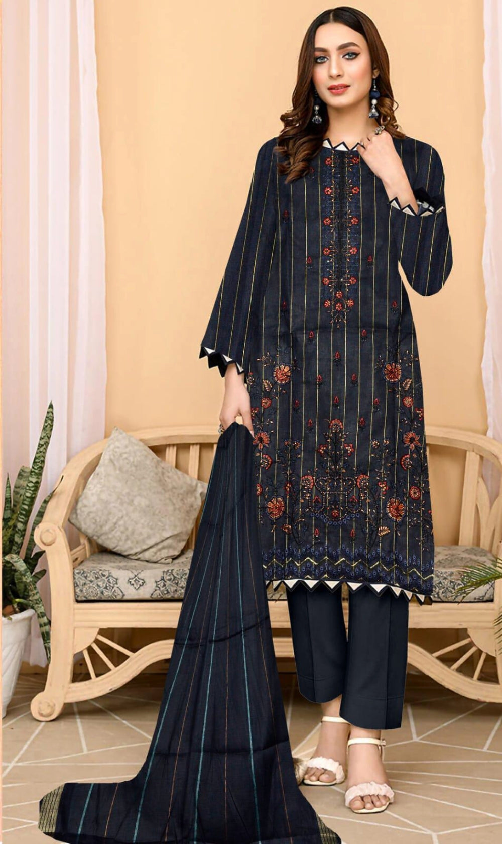Nafasat Collection 3 Pc Unstitched 6 Colors | Maryam Collection